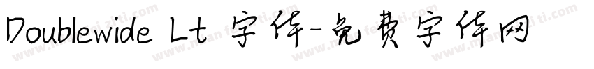 Doublewide Lt 字体字体转换